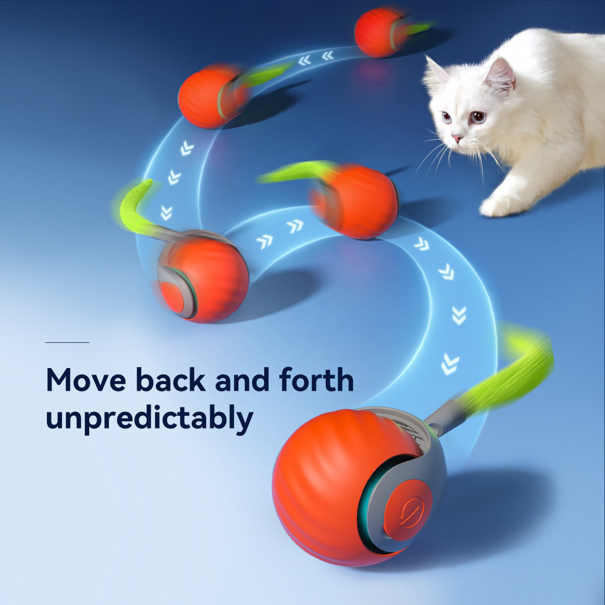 2025 Smart Interactive Cat Ball,Type-C Rechargeable Interactive Cats Toy